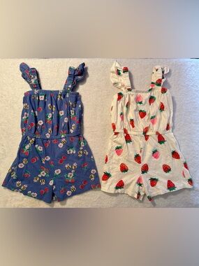 Old Navy Printed Sleeveless Toddler Girls 100% Cotton Summer Rompers size 5T